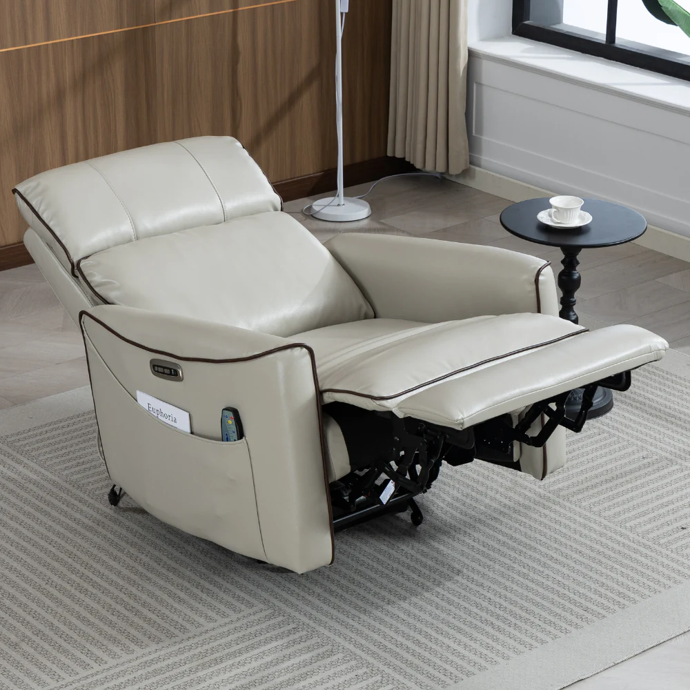 Nimbus wall hugger power recliner in greige
