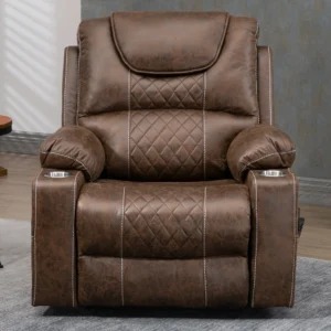 SleepingTitan Origin faux leather lift chair in brown