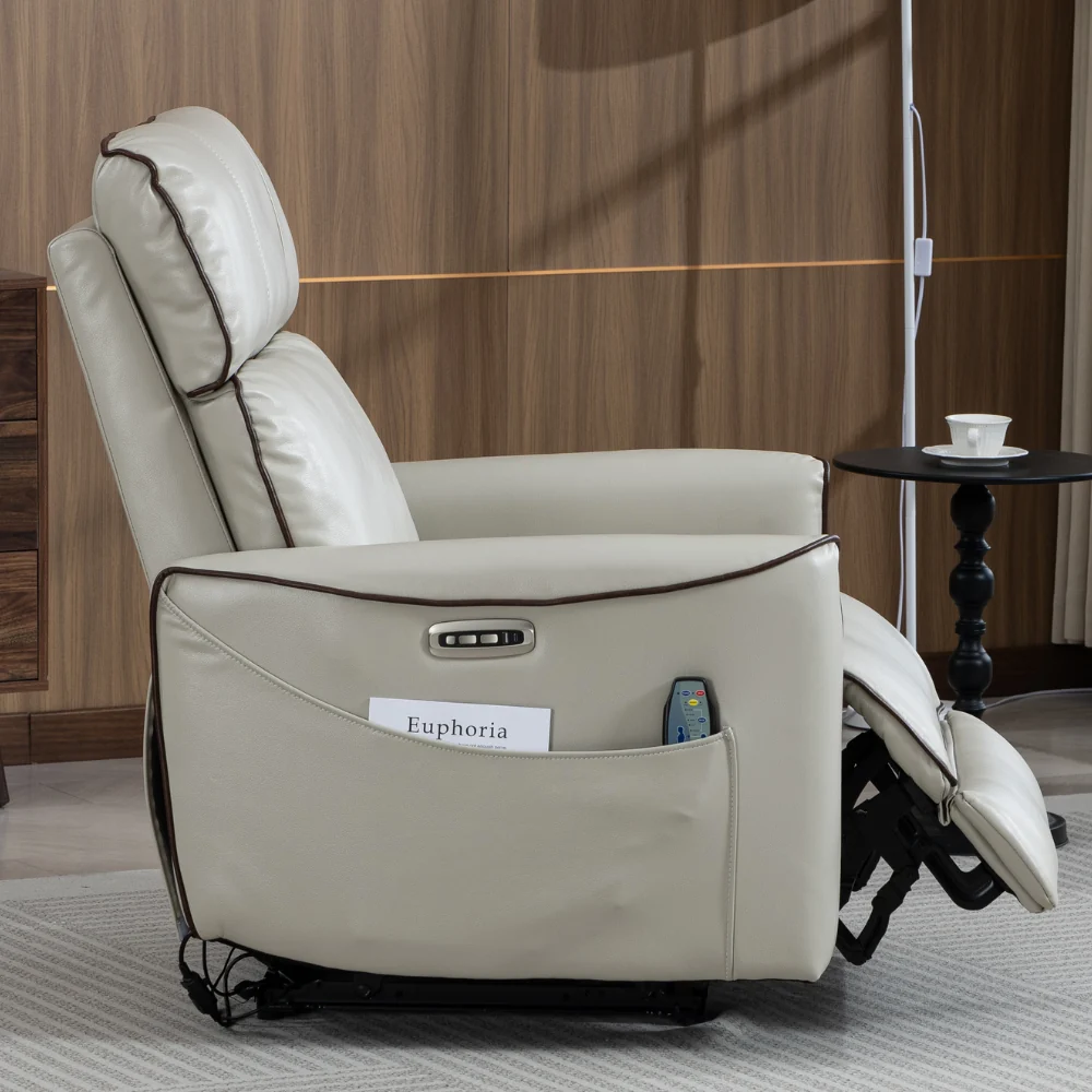 Nimbus wall hugger power recliner in greige
