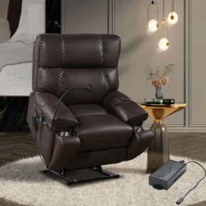 CozyRead safety motion lift chair in brown