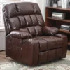 BulkyRiser extra wide lift chair in faux leather brown