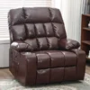 BulkyRiser extra wide lift chair in faux leather brown
