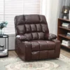 BulkyRiser extra wide lift chair in faux leather brown