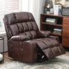 BulkyRiser extra wide lift chair in faux leather brown