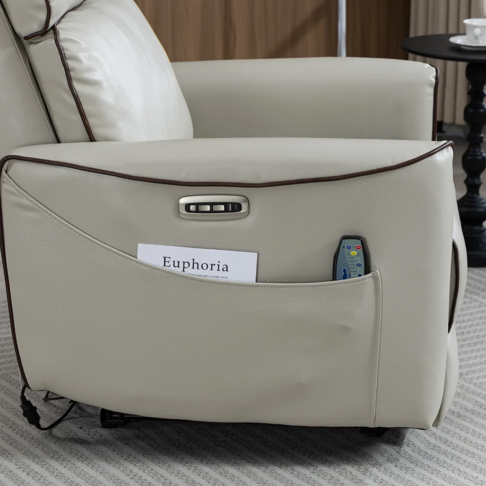 Nimbus wall hugger power recliner in greige