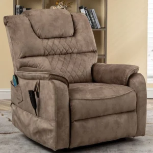 SleepingTitan dual motor lift chair in brown