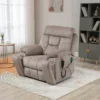 Castle 2.0 lay flat lift chair with heat and massage in light brown