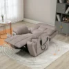 Castle 2.0 lay flat lift chair with heat and massage in light brown