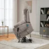 Castle 2.0 lay flat lift chair with heat and massage in light brown