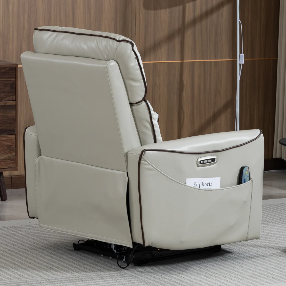 Nimbus wall hugger power recliner in greige