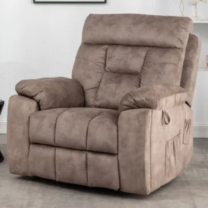 Castle oversized lift chair with heat and massage in camel