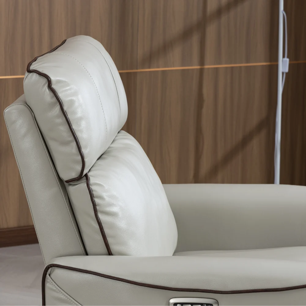 Nimbus wall hugger power recliner in greige