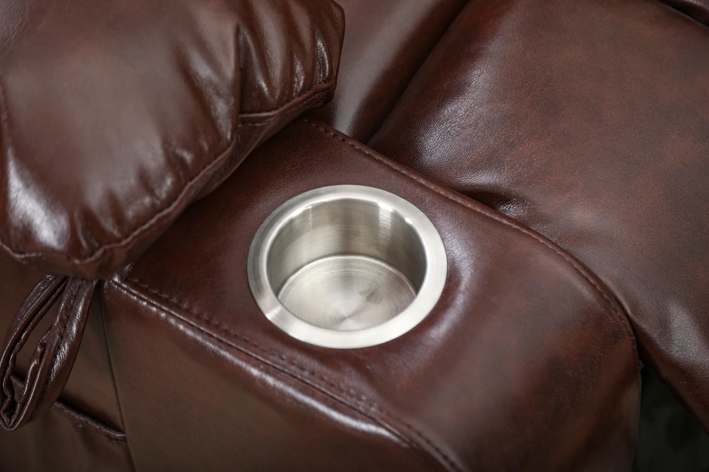 BulkyRiser extra wide lift chair in faux leather brown