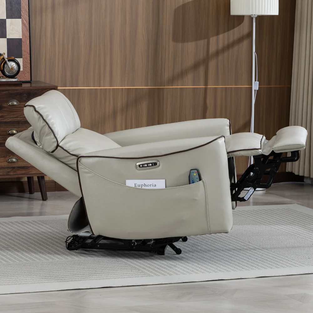 Nimbus wall hugger power recliner in greige