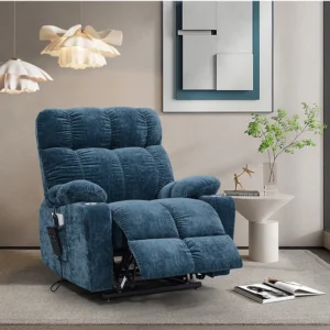 NestingCloud lay flat recliner chair in blue